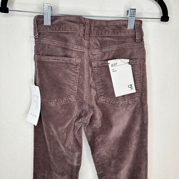 Anthropologie Pilcro The Yaya Mid Rise Corduroy Crop Kick Flare Jeans 23 Tall - Picture 9 of 16
